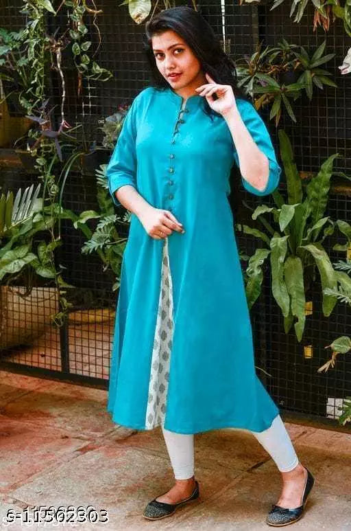 Women's Solid Cotton Kurti
