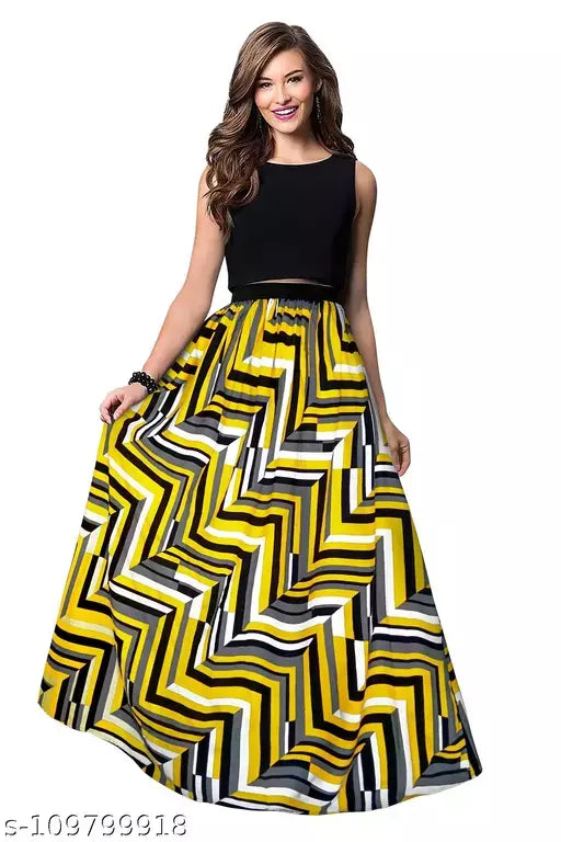 DHUNKI Women's Printed Top & Bottom Sets