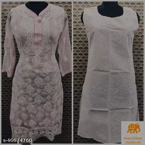 Handwork Chikankari Chiffon boota jaal with inner.