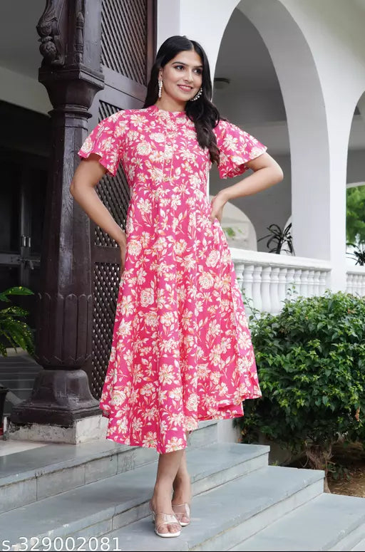 Shree Ganesh Fashion rayon printed Umbrella dress for womens – Sheetal  Online Fashion Store