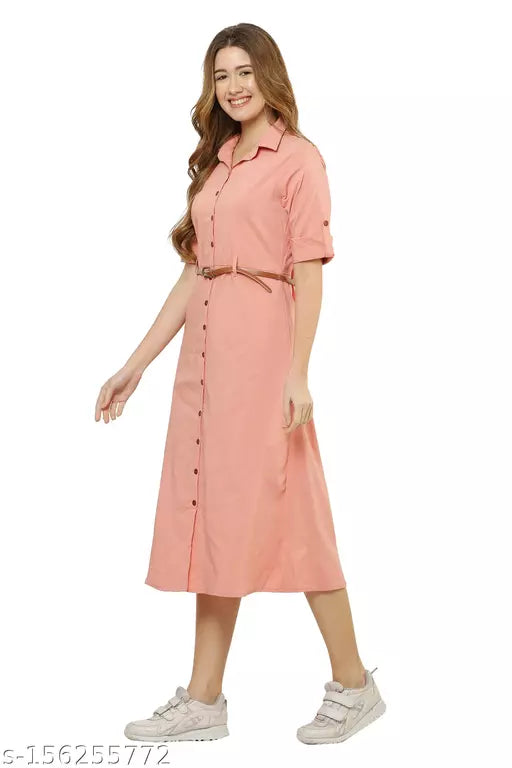 dress for women::casual dress::a line dress::knee length dress