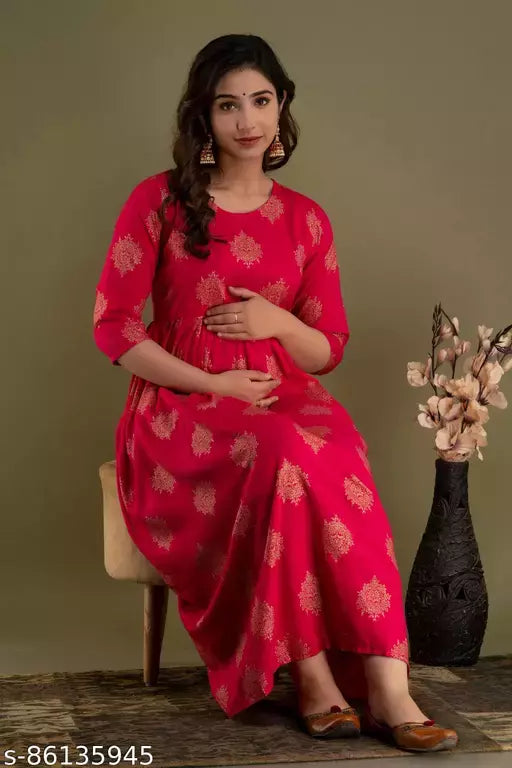 Mialo fashion printed feeding kurtis for women.
