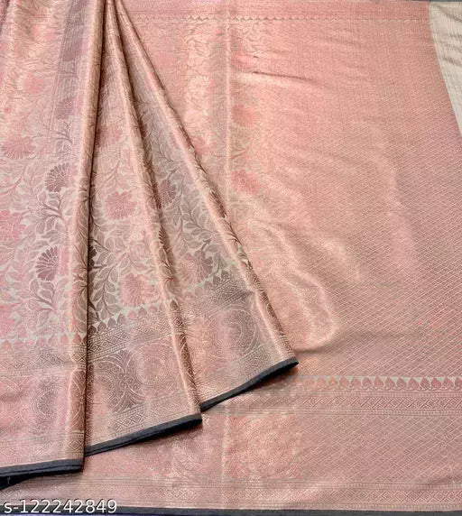 Copper Zari Soft Silk Saree