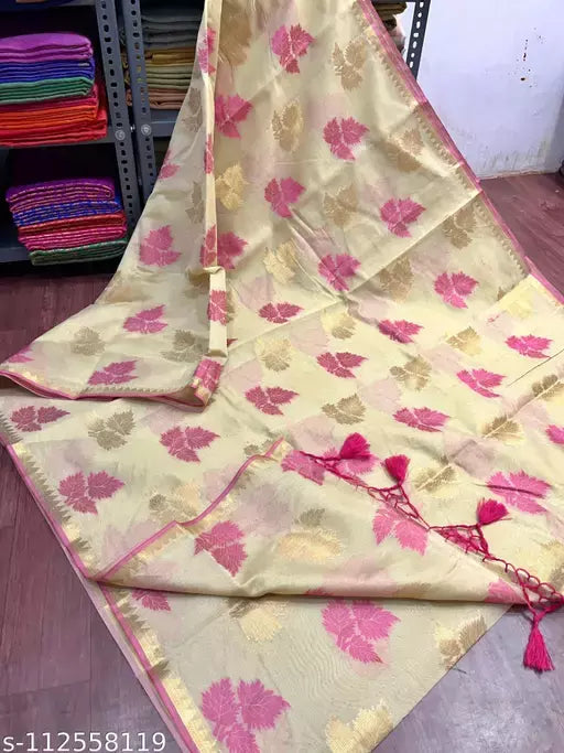 TRENDING LEAF BOOTA SILK SAREE