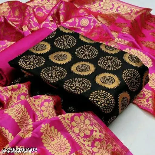 SUIT+RANI SARKARI-RANI PLAIN-BLACK GOLA TOP