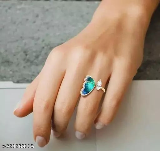 Enchanted Garden: Floral Gemstone Women's Ring for Grils