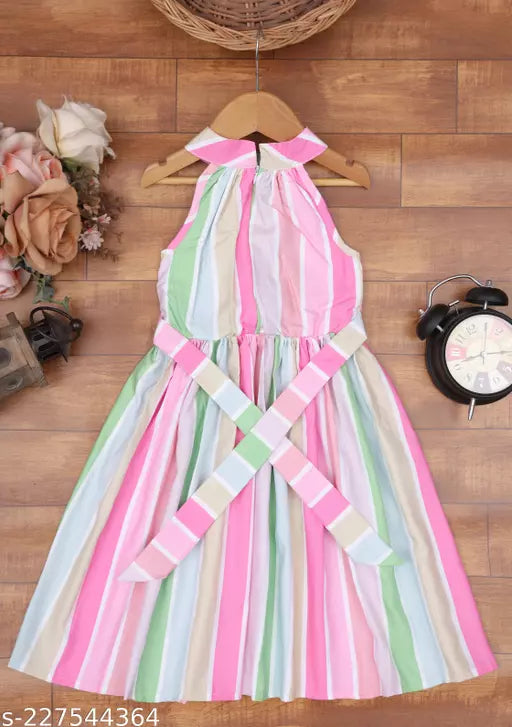Toddler Girls Belted Dress