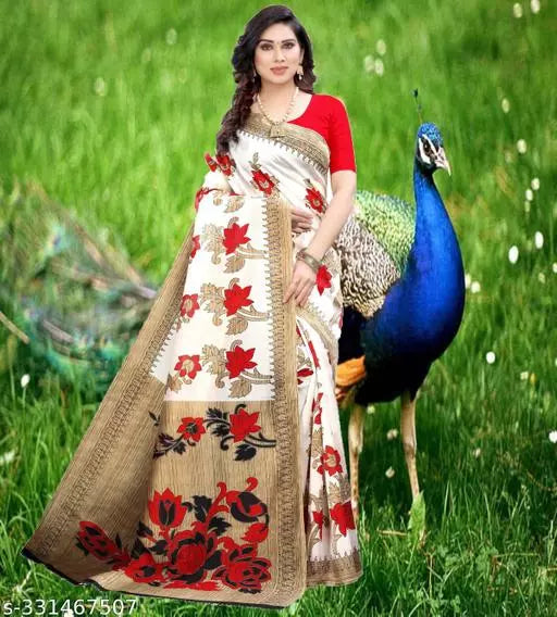 TRENDY DESIGNER KHAADI SILK BLENDED SAREE