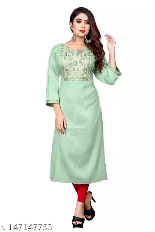 Women's Rayon Straight Kurti
