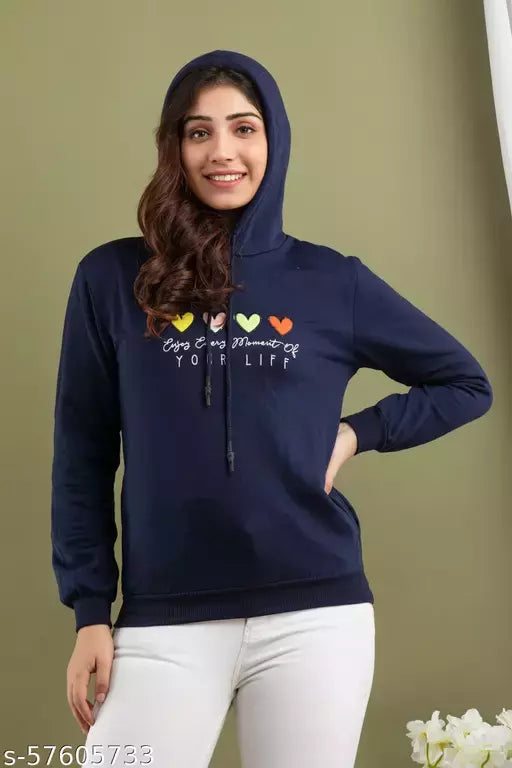 Mialo heart embroidered hoddie.