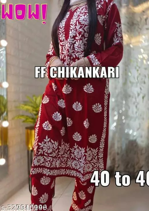 CHIKANAKARI KURTI AND PANTS