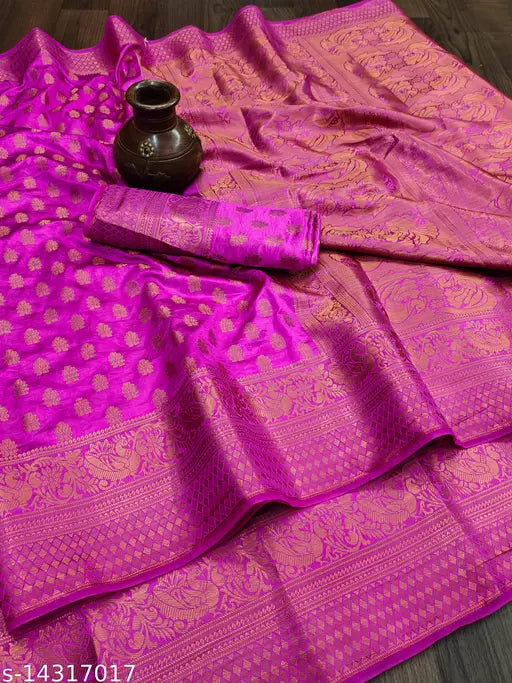 Banarasi Silk Copper Zari Sarees