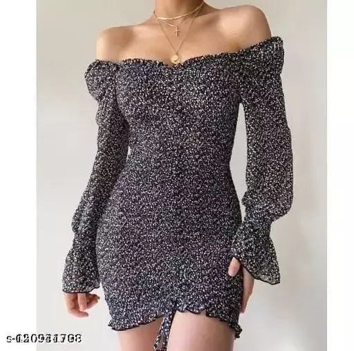 Women western dress for youh. A beautiful dress with tie-ups