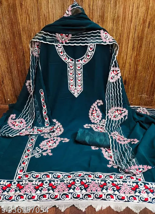 PAKISTANI HEAVY CHAIN STICH WORK SUIT FOR WOMEN