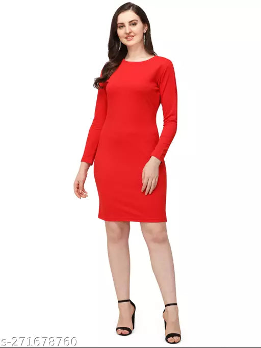Bodycon Red Dresses For Woman
