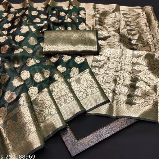 Morpich Fashion Top Dyed Organza Silk Saree