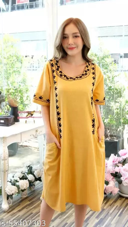 Cotton Embroideried Long dress