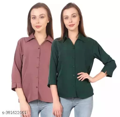 Trendy Formal Women and Girls Shirts pack of 2