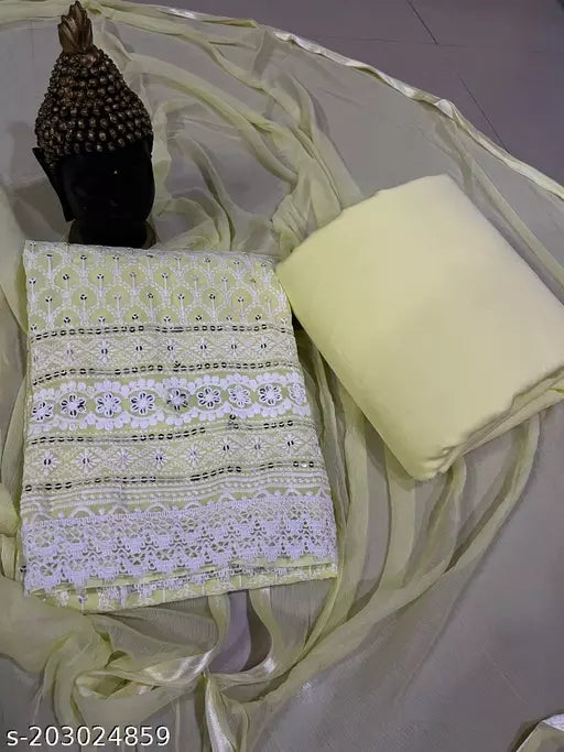 Lucknawi Georgette 60 Gram Party Wear wedding Wear and daily wear Salwar Suits & Dress Materials