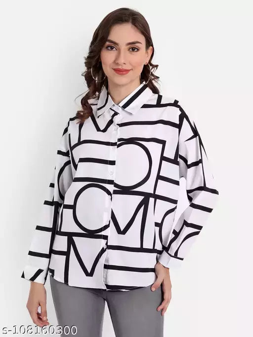 Women Full Sleeves Printed Shirt