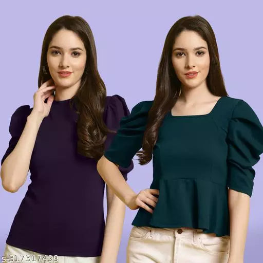Classic Casual Fashion Forward Women's Top - Pack of 2