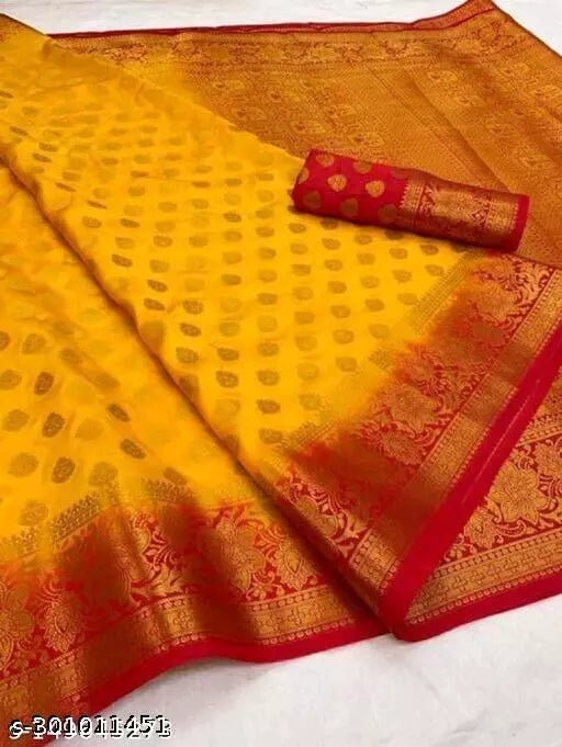 Morpich Fashion Nylon Banarasi Silk Saree