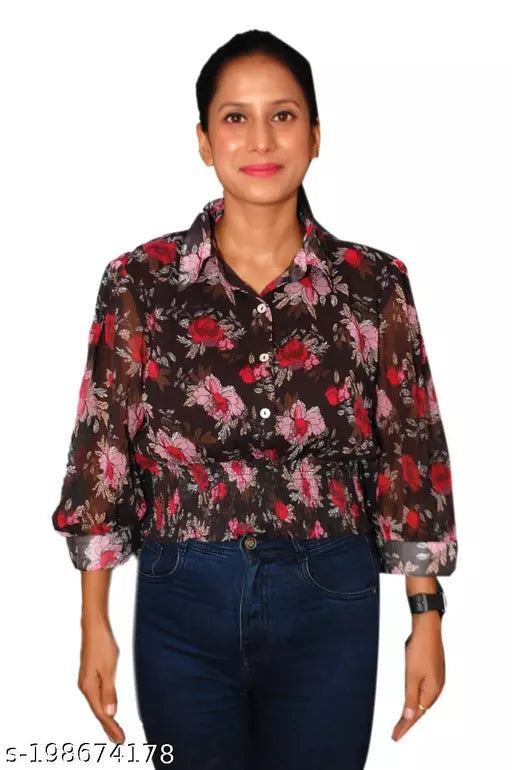 crop tops for womens stylish square neck satin fabric