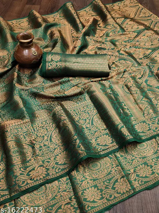Banarasi Silk Copper Zari Sarees