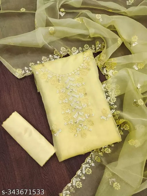 ORGANZA SEQUENCE WORK LADIES SUIT