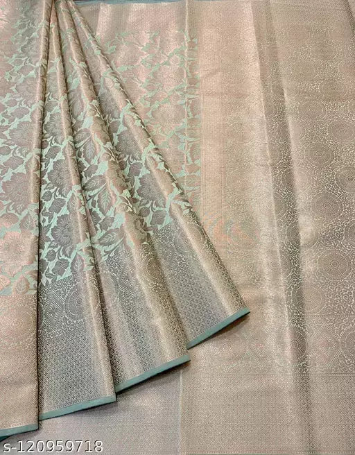 Copper Zari Soft Silk Saree