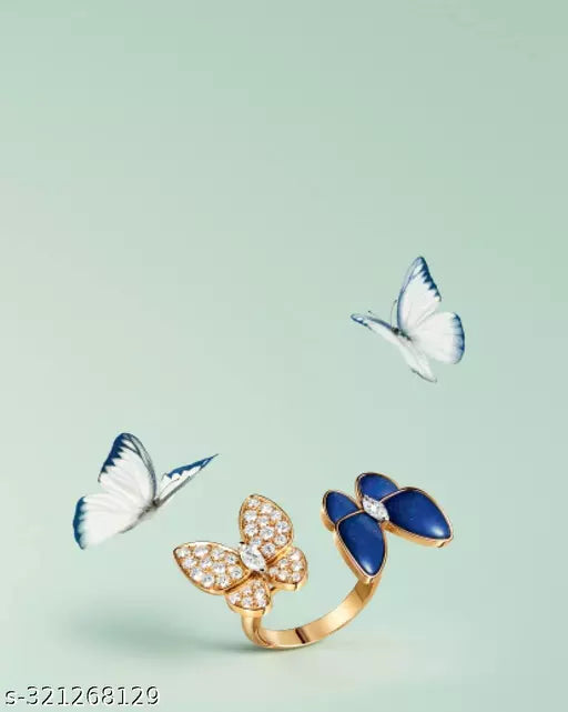 Enchanted Garden: Floral Gemstone Women's Ring for Grils