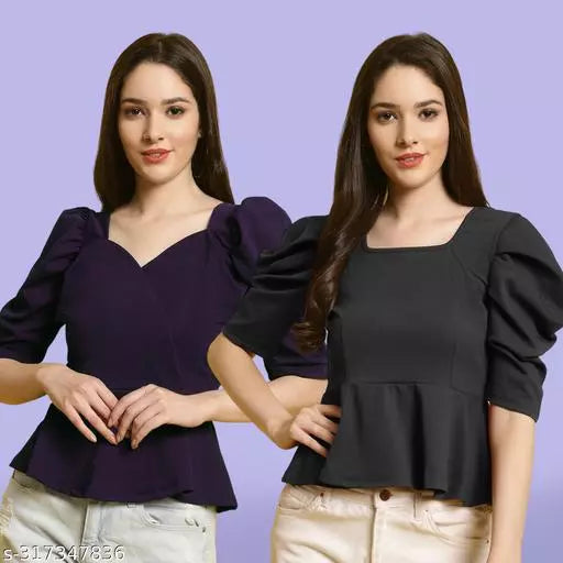 Clasic Casual Fashion Forward Women's Top - Pack of 2