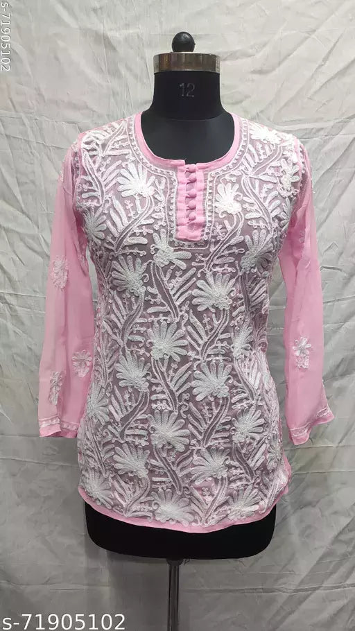 vaishali georgette short kurti a/w par