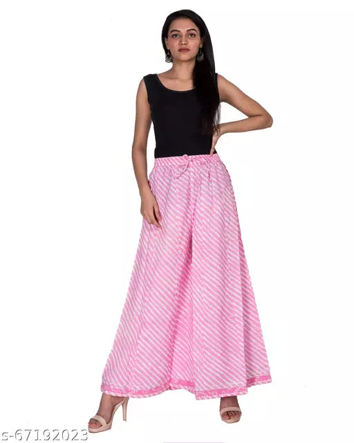Swasti Flared Women Pink Pure Cotton Sharara