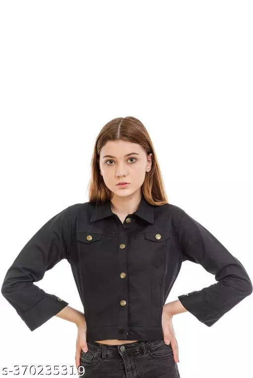 Stylish collection jacket black plain