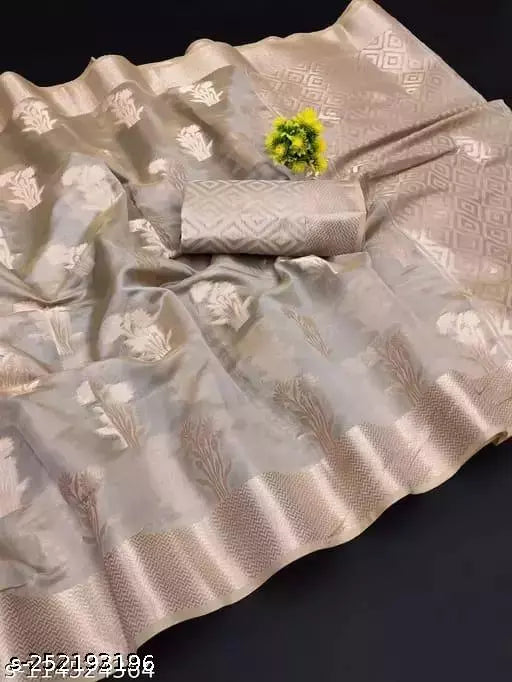 Morpich Fashion Top Dyed Organza Silk Saree