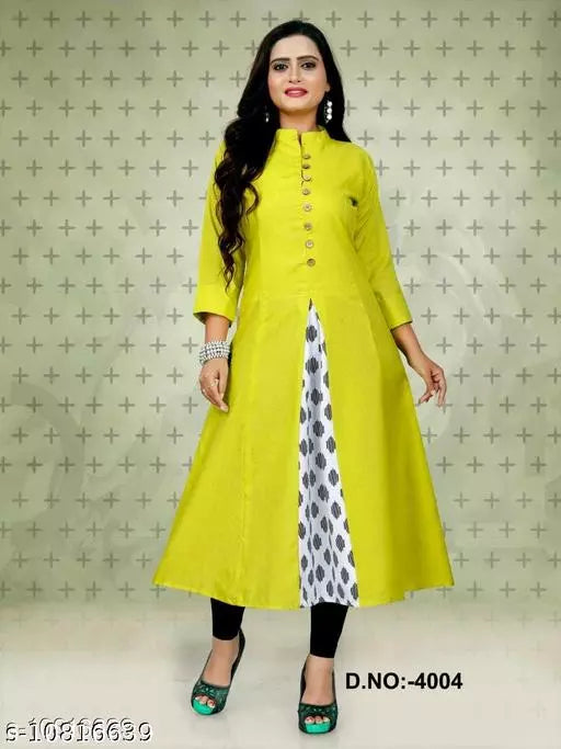 Women's Solid Cotton Kurti