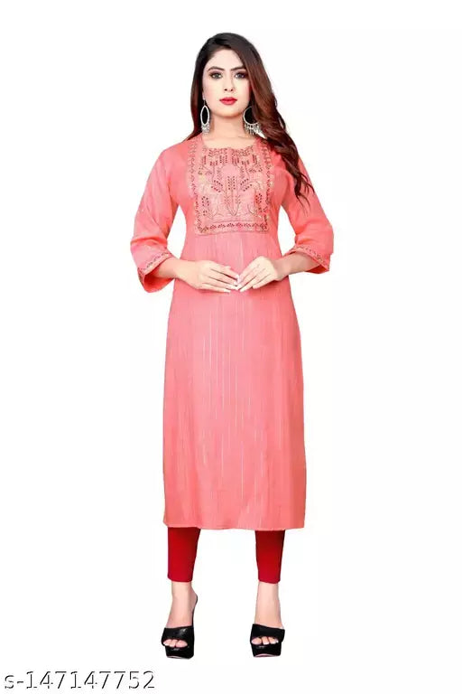 Women's Rayon Straight Kurti