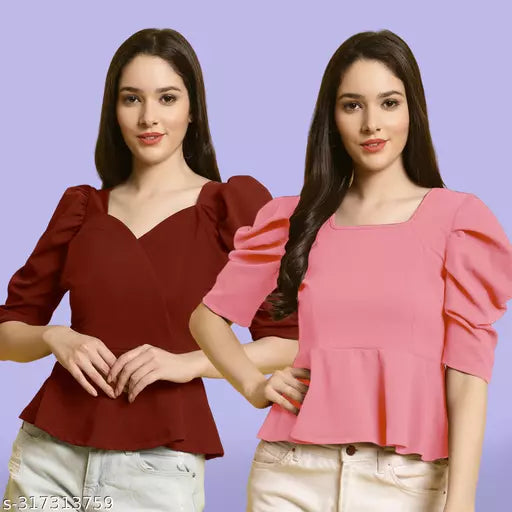 Casual Classic Fashion Forward Women's Top - Pack of 2