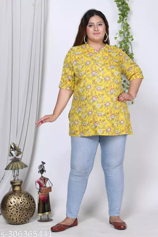 Plus Size- Comfy Retro Women Tops & Tunics