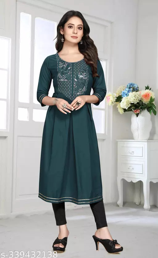 Stylish Women's Sequin Work Kurti - Fashionable and Elegant
