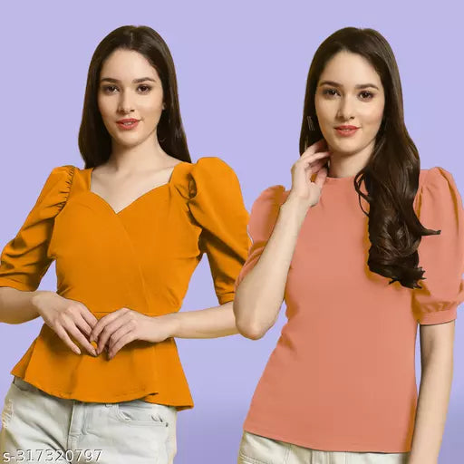 Casual Classic Fashion Forward Women's Top - Pack of 2