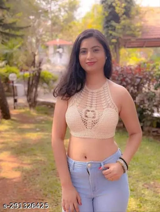 Bohemian Crochet Back Tie-Up Top: Effortlessly Fashionable