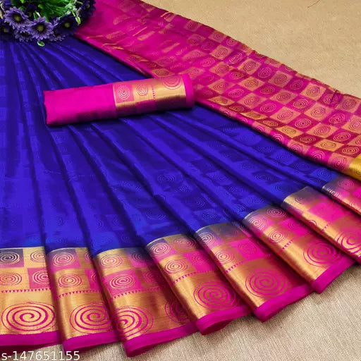 MORPINCH FASHION EMBOSS SILK SAREE
