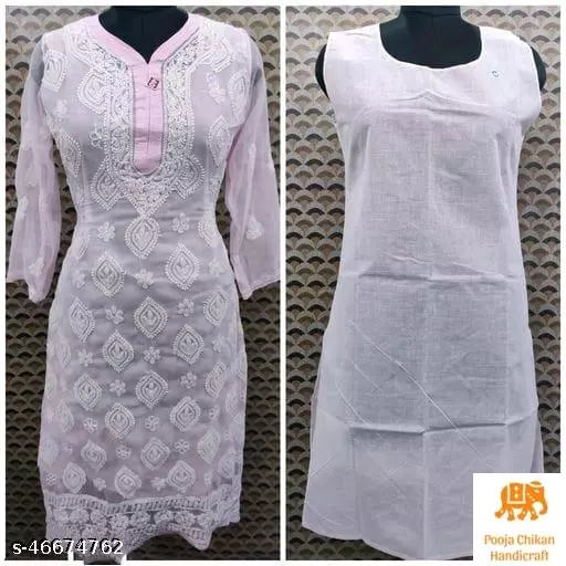 Handwork Chikankari Chiffon boota jaal with inner.
