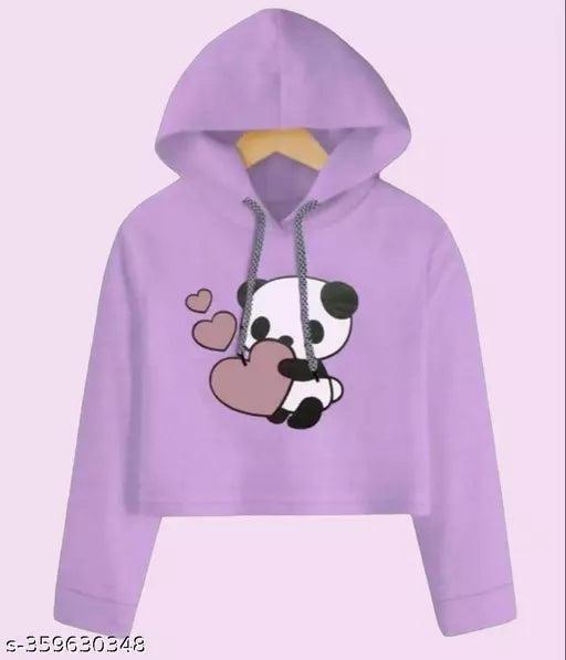 Girl's Crop Top Crop Hoodie Crop Top Hoodie Western Top Printed Crop Top Printed Crop Hoodies
