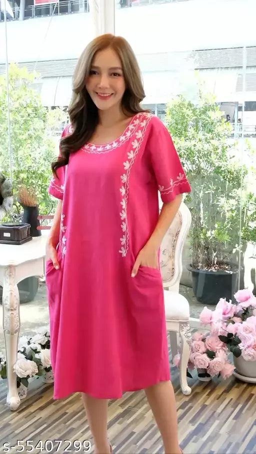Cotton Embroideried Long dress