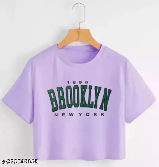 WOMENS COTTON BLEND CROP TOP