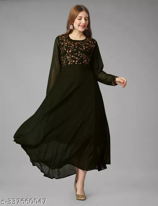 Exquisite Georgette Long Dress