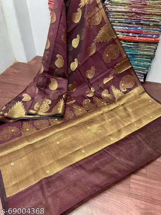 Banarasi Silk Saree With Stone Work